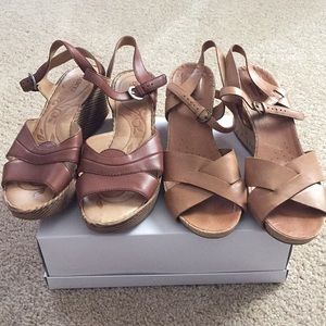 Brown sandle wedges size 10